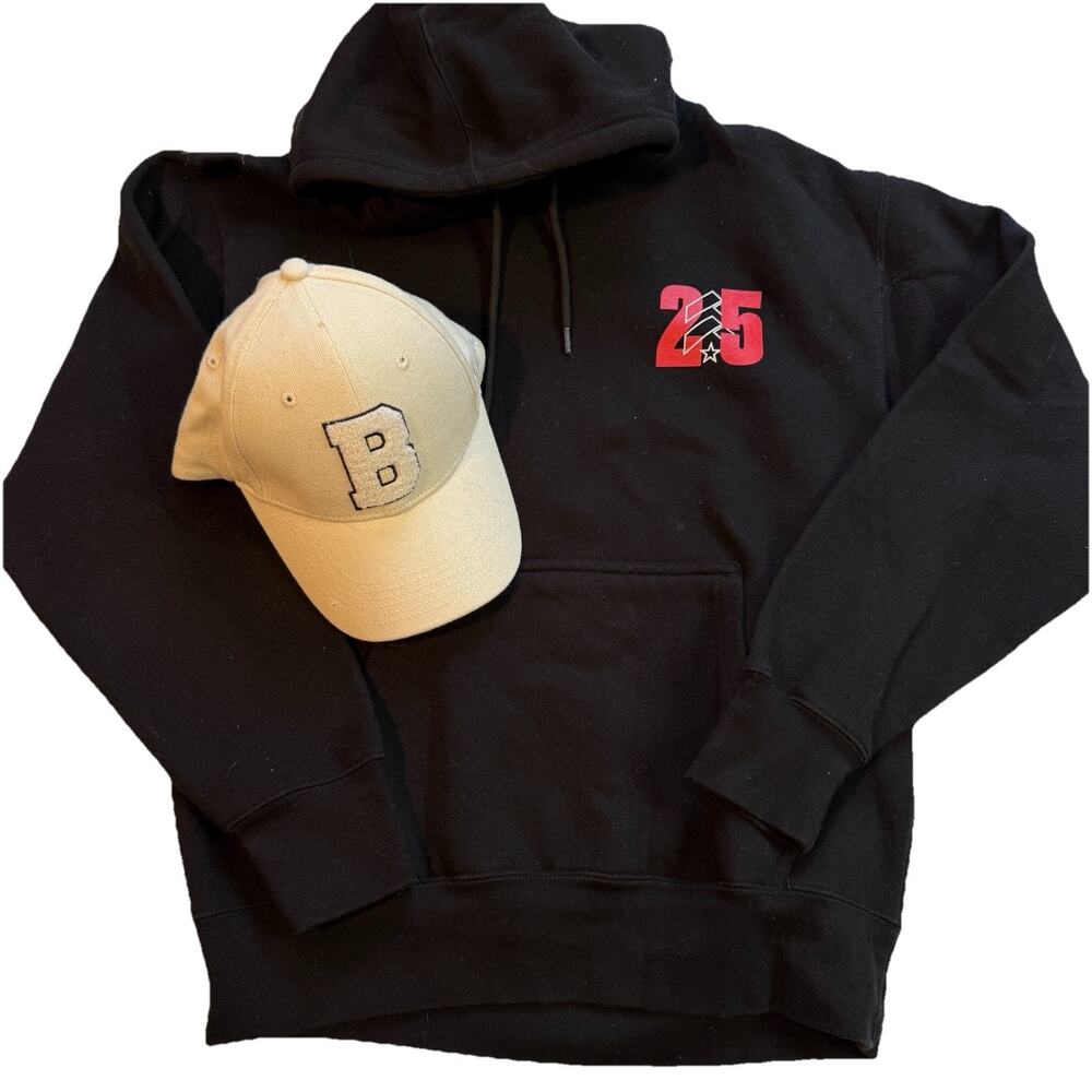 BARRYS 25th Anniversary Hoodie & Hat Combo Mens‎ XS Black Graphic Gym Training